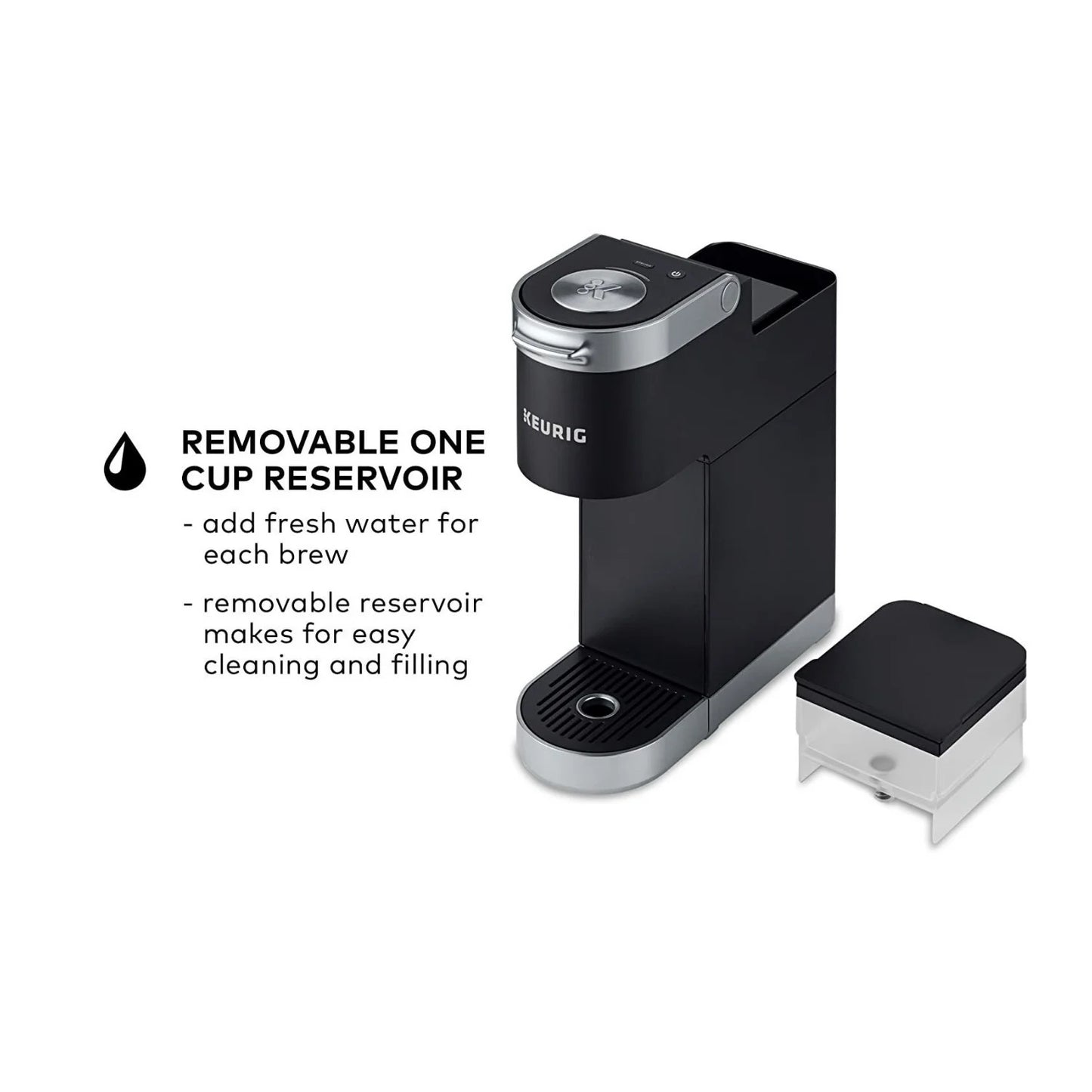 K-Mini plus Single Serve Coffee Maker with K-Cup Pod (Black)