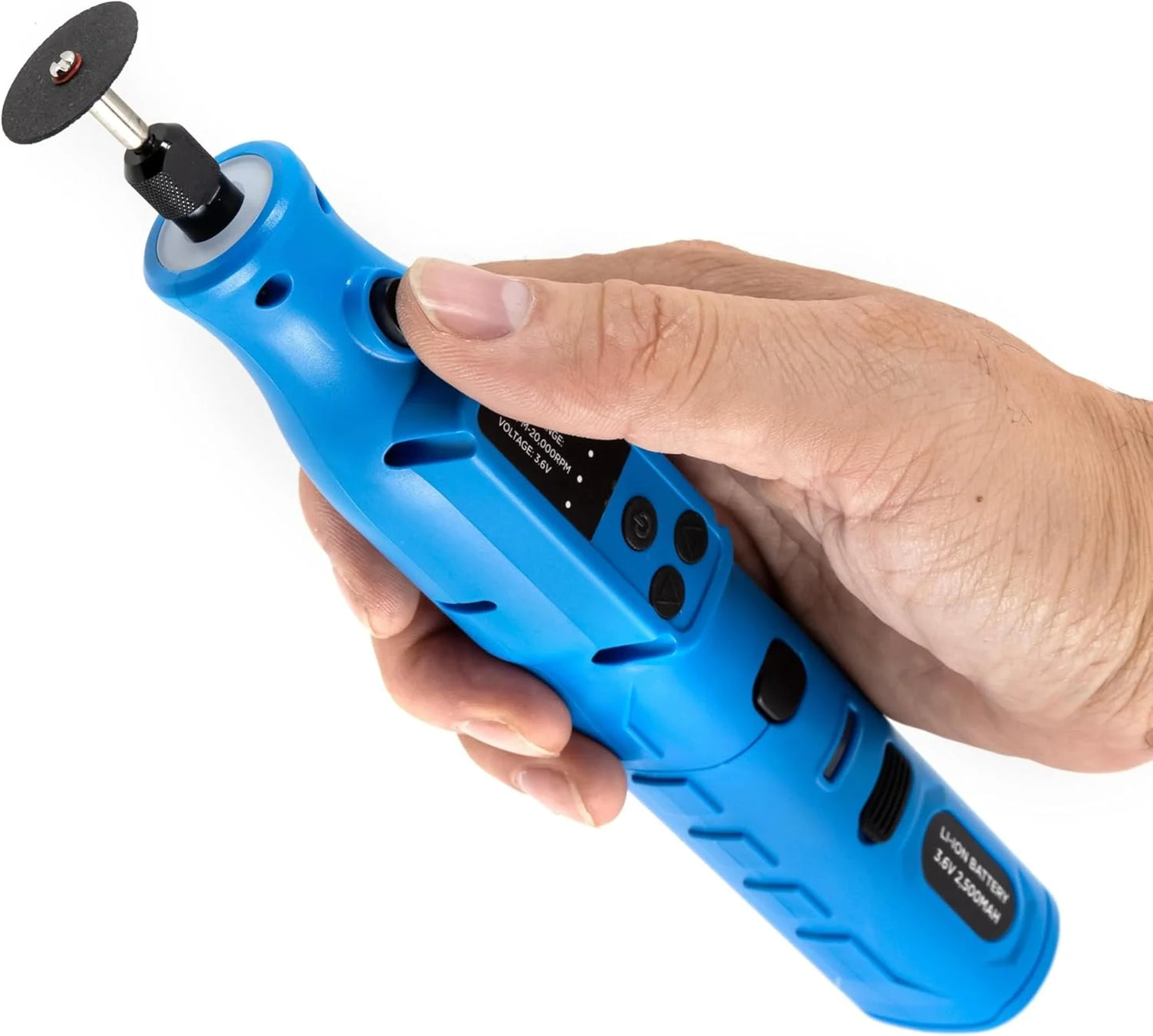10581A Cordless Rotary Tool Kit, 46 Piece 3.6V Electric Engraving Pen, 1/8" Collet Rechargeable Mini Grinder, Handheld Mini Sander, 44Pc Power Rotary Tools Accessory Kit, Quick Change