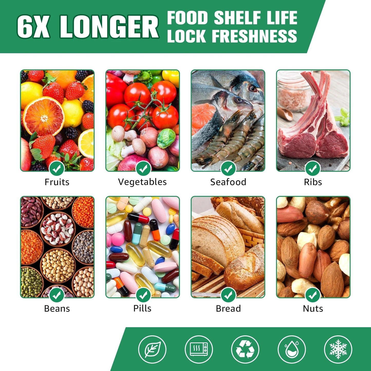 Vacuum Sealer Bags for Food Saver,11"X 16' 3 Rolls,Food Saver Bags,Vacuum Seal Bags for Food, Food Saver Bags for Sealer
