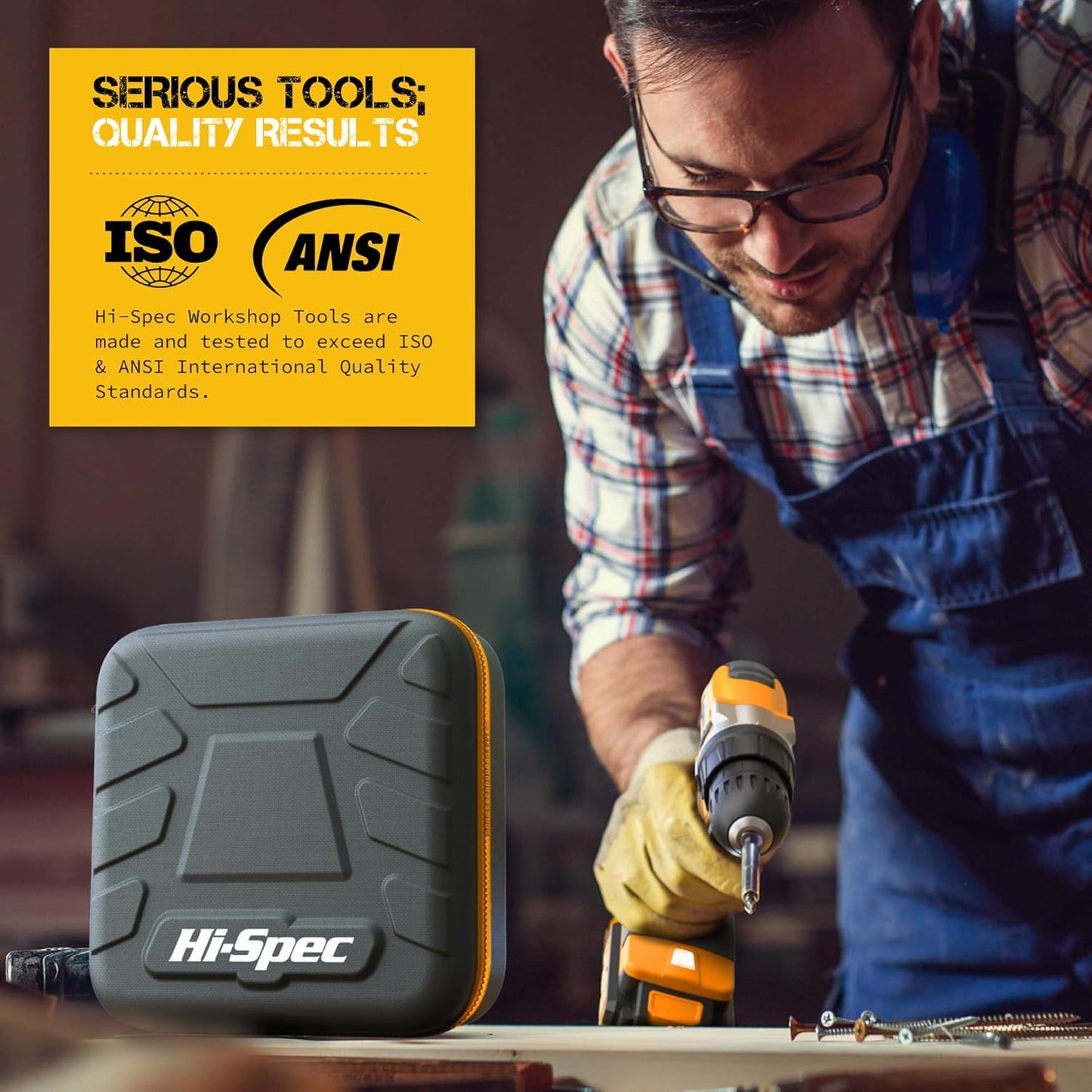 58Pc 18V Electric Cordless Power Drill Driver. Includes Rechargeable Battery, Power Screwdriver Bits, Wood, Metal, and Masonry Drill Bit Set Accessories. in a Compact Case