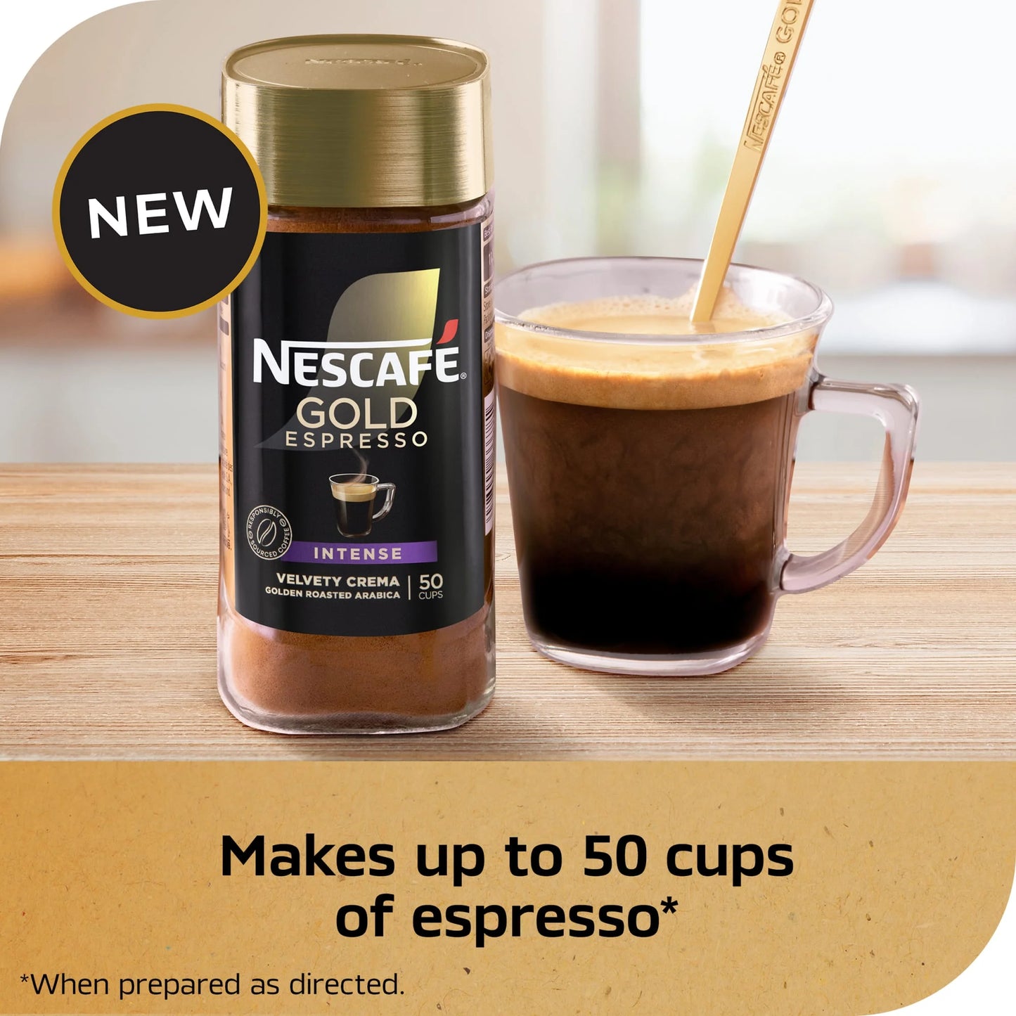 Gold Espresso Intense, Instant Coffee, 3.5 Oz