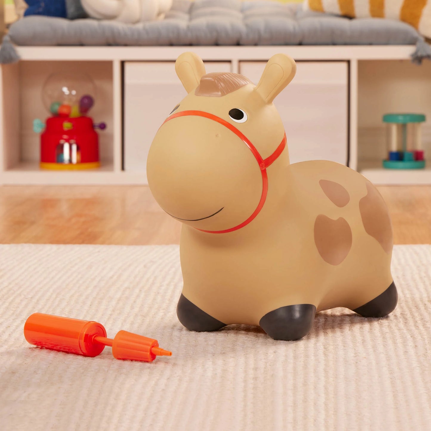 Hoppinā Pony Inflatable Bouncy Animal Ride-On, Toddler and Preschool Toys