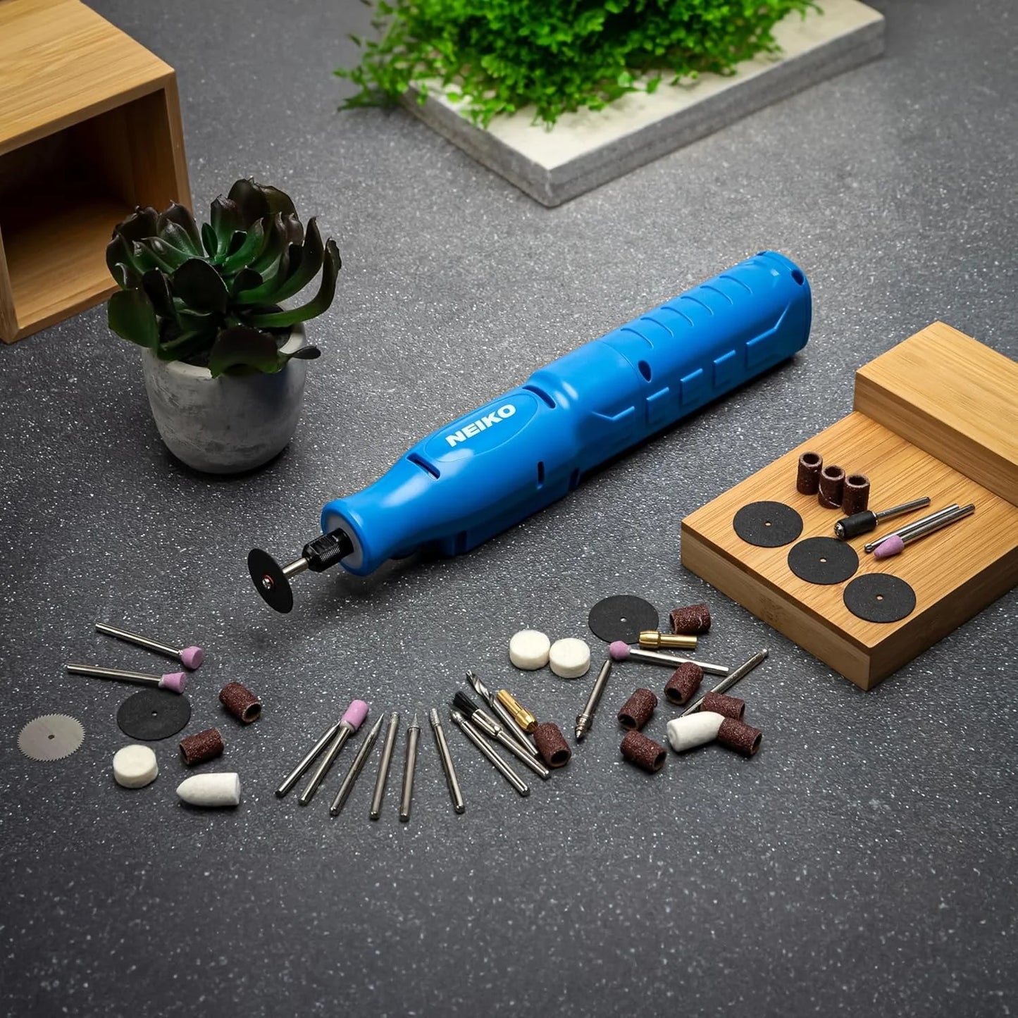 10581A Cordless Rotary Tool Kit, 46 Piece 3.6V Electric Engraving Pen, 1/8" Collet Rechargeable Mini Grinder, Handheld Mini Sander, 44Pc Power Rotary Tools Accessory Kit, Quick Change
