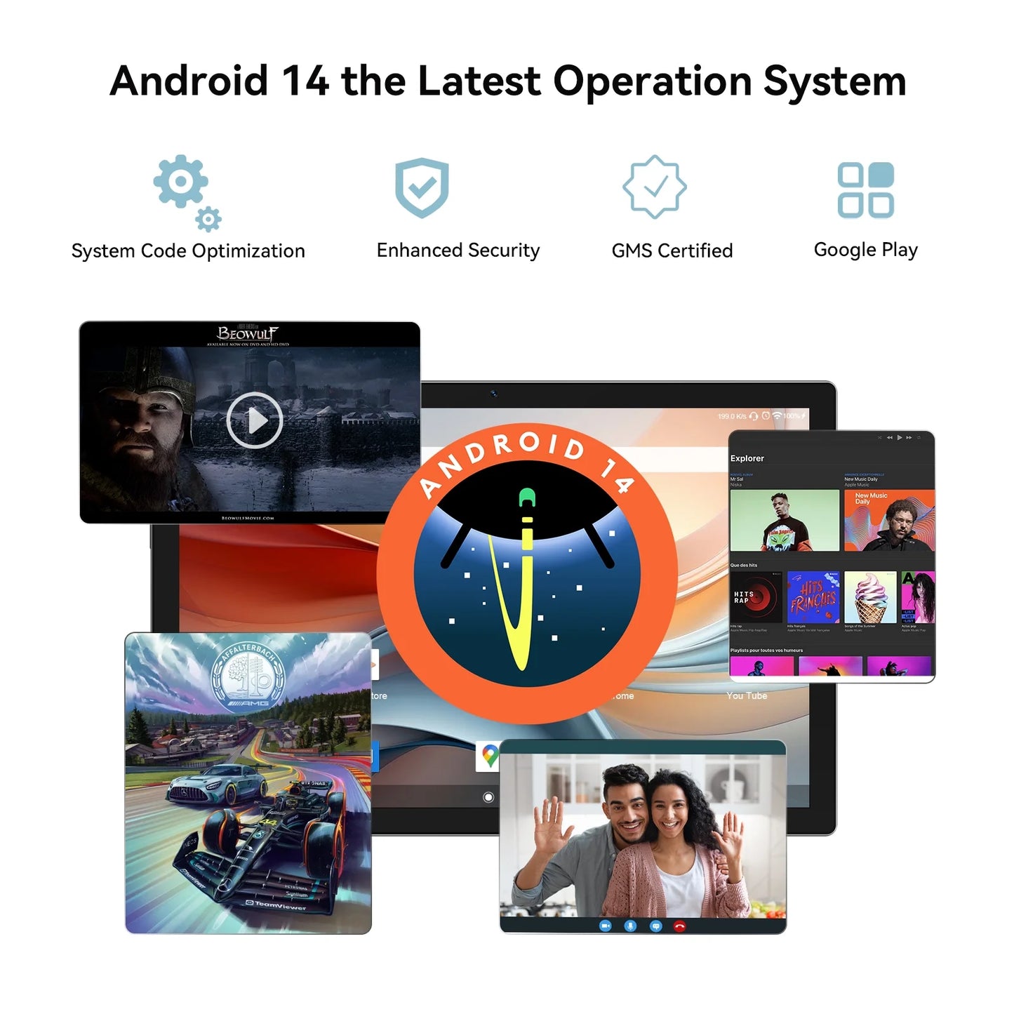 Android 14 Tablet,10 Inch Android Tablet,128Gb+8Gb+1Tb Expand,5G Wifi,Octa-Core,Unisoc T606 Cpu,7000Mah,Bluetooth 5.0,GPS,13MP+8MP Dual Camera,Face Unclock,Hd Display,Touchscreen,Tablet with Keyboard