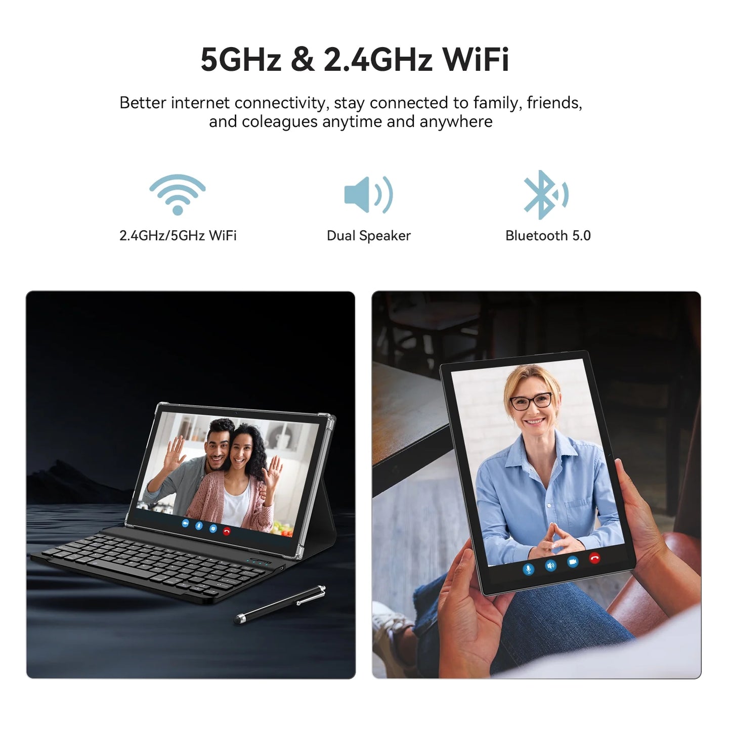Android 14 Tablet,10 Inch Android Tablet,128Gb+8Gb+1Tb Expand,5G Wifi,Octa-Core,Unisoc T606 Cpu,7000Mah,Bluetooth 5.0,GPS,13MP+8MP Dual Camera,Face Unclock,Hd Display,Touchscreen,Tablet with Keyboard