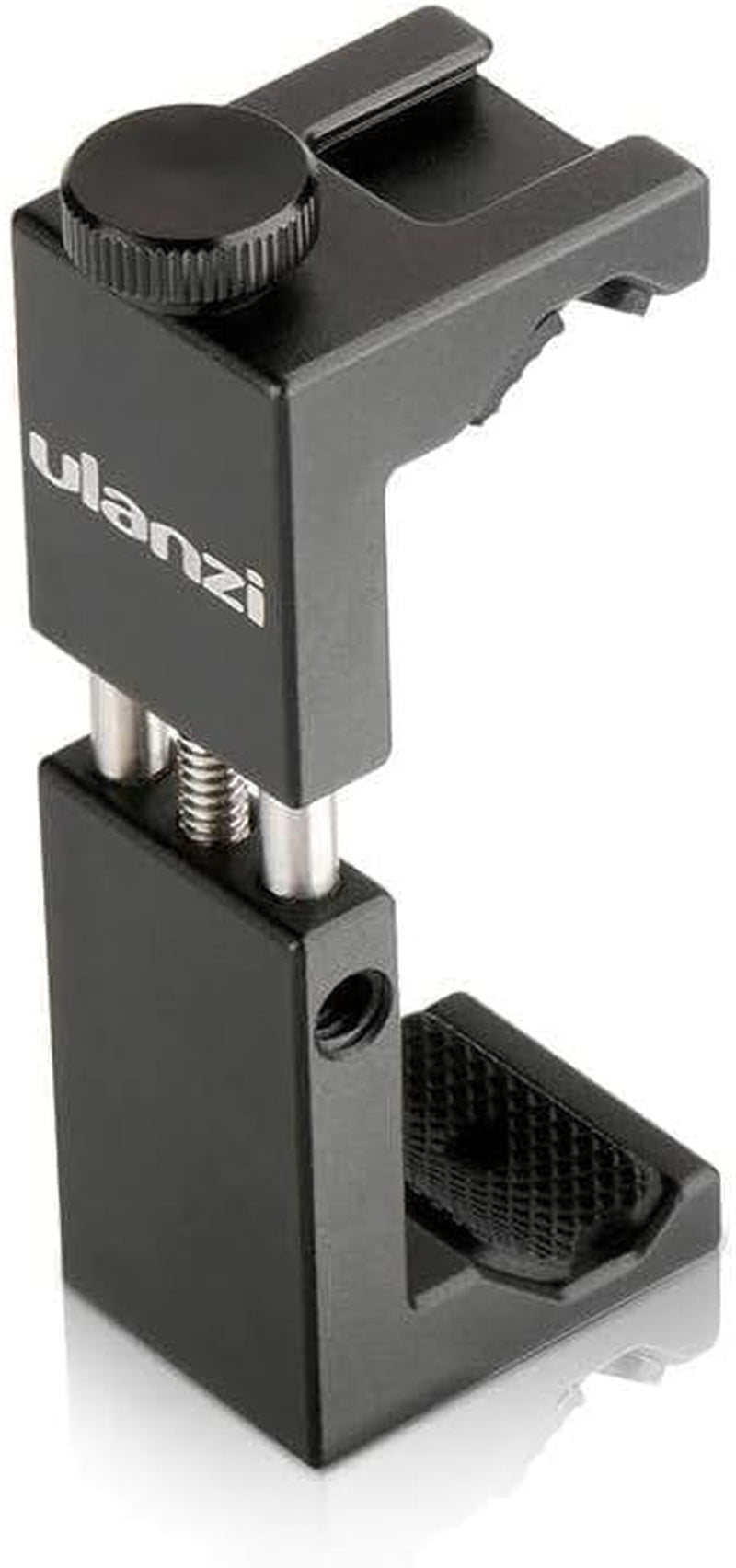 ST-02S Aluminum Phone Tripod Mount W Cold Shoe Mount, Support Vertical and Horizontal, Universal Metal Adjustable Clamp for Iphone 12 11 Pro Xs X Max 8 7 plus Samsung Android Smartphones