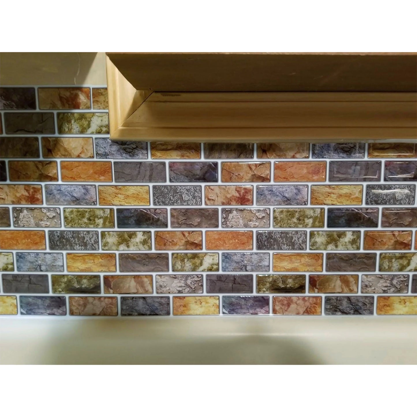 12" X 12" Self-Adhesive Kitchen Backsplash Tile, Peel and Stick Backsplash Tile for Kitchen,Rv(10 Pack)