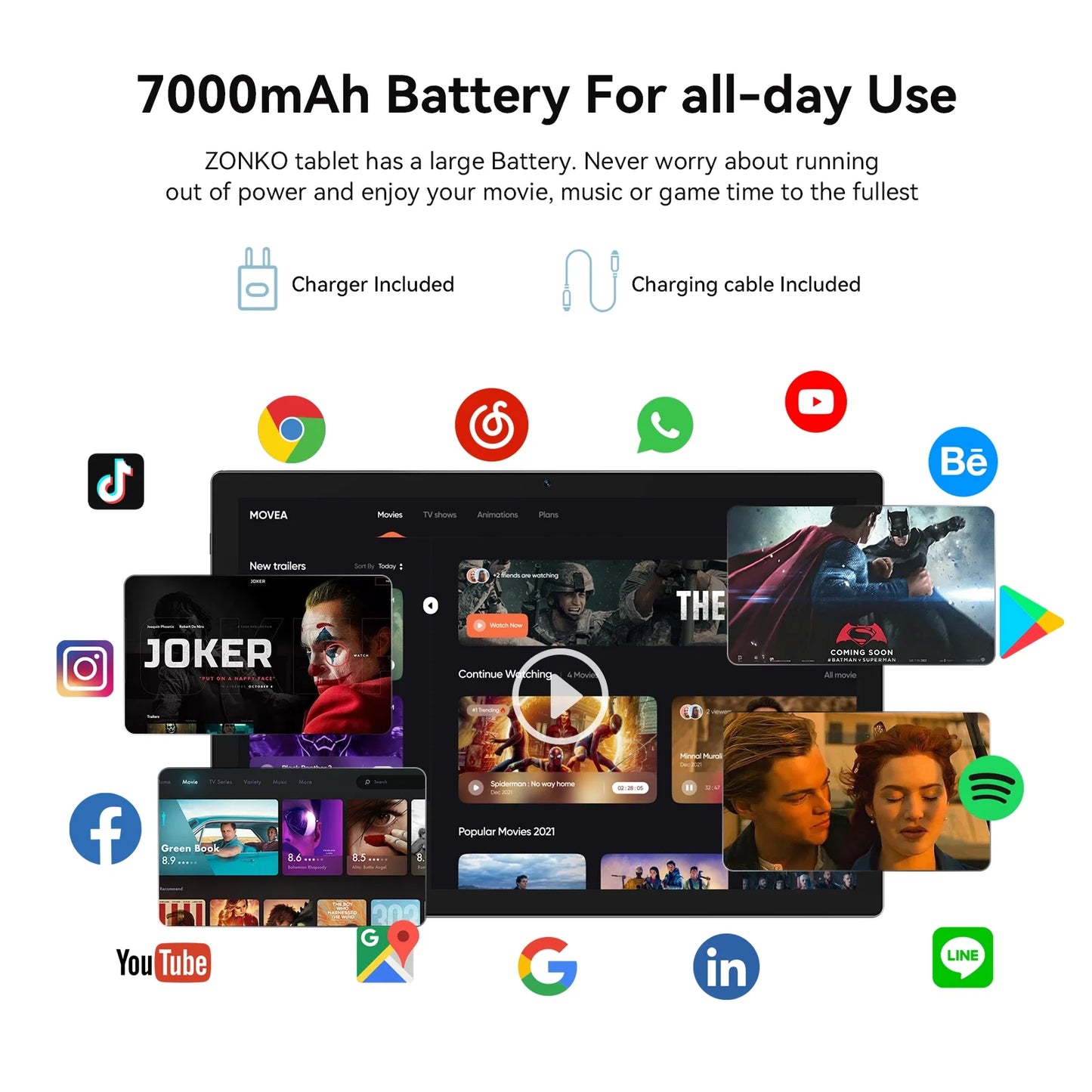Android 14 Tablet,10 Inch Android Tablet,128Gb+8Gb+1Tb Expand,5G Wifi,Octa-Core,Unisoc T606 Cpu,7000Mah,Bluetooth 5.0,GPS,13MP+8MP Dual Camera,Face Unclock,Hd Display,Touchscreen,Tablet with Keyboard