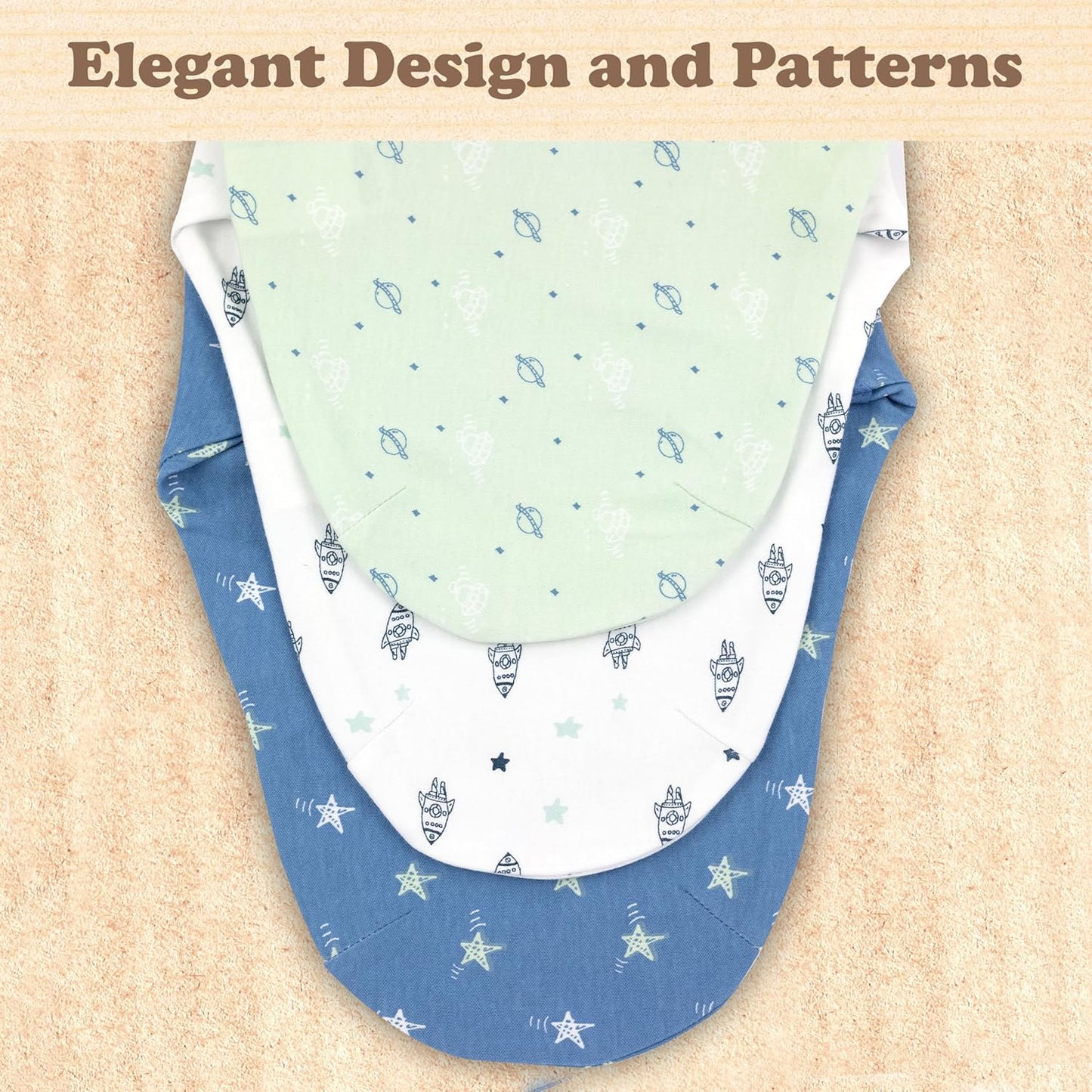 Swaddles for Newborns โ 3-Pack Infant Swaddles 0-3 Months โ Adjustable Newborn Swaddle Sleep Sack โ Soft Organic Cotton Baby Wrap for Safe & Cozy Sleep