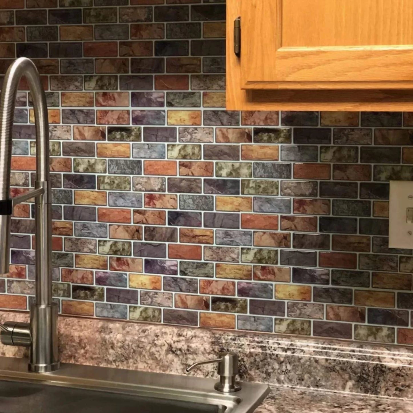 12" X 12" Self-Adhesive Kitchen Backsplash Tile, Peel and Stick Backsplash Tile for Kitchen,Rv(10 Pack)