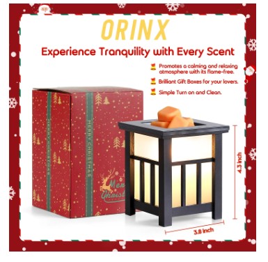 🕯️ UNTIMATY Wood Wax Melt Warmer – Elegant Aromatherapy Lamp with Candle-Style Glow