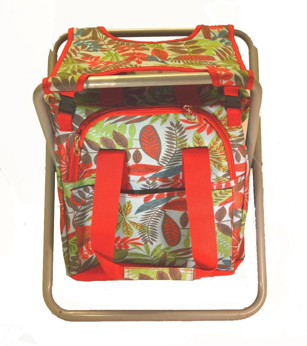 5-Piece Garden Tool Set with Tote and Folding Seat