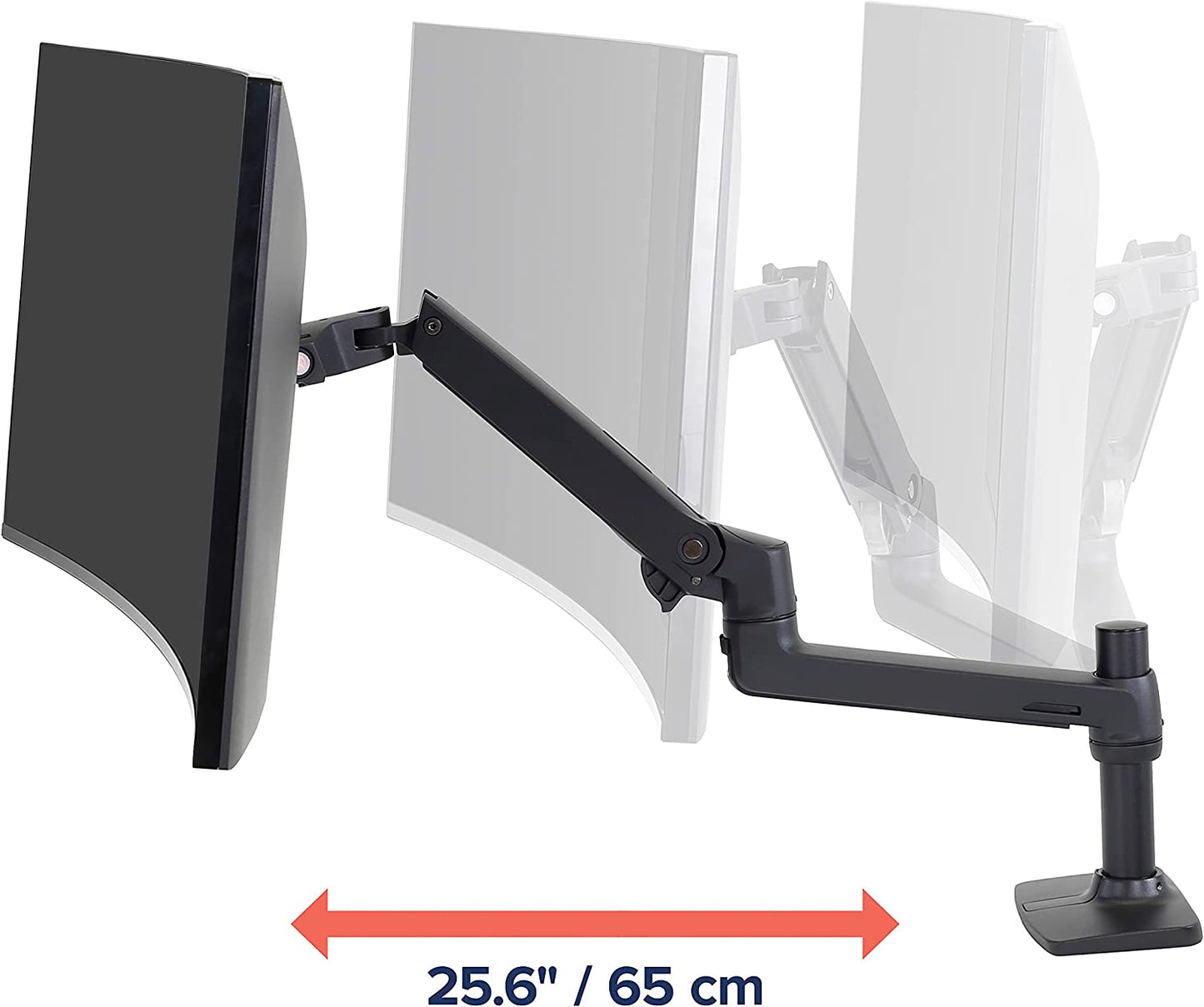 – LX Monitor Arm, Single Monitor Desk Mount – Fits Flat Curved Ultrawide Computer Monitors up to 34 Inches, 7 to 25 Lbs, VESA 75X75Mm or 100X100Mm – Matte Black