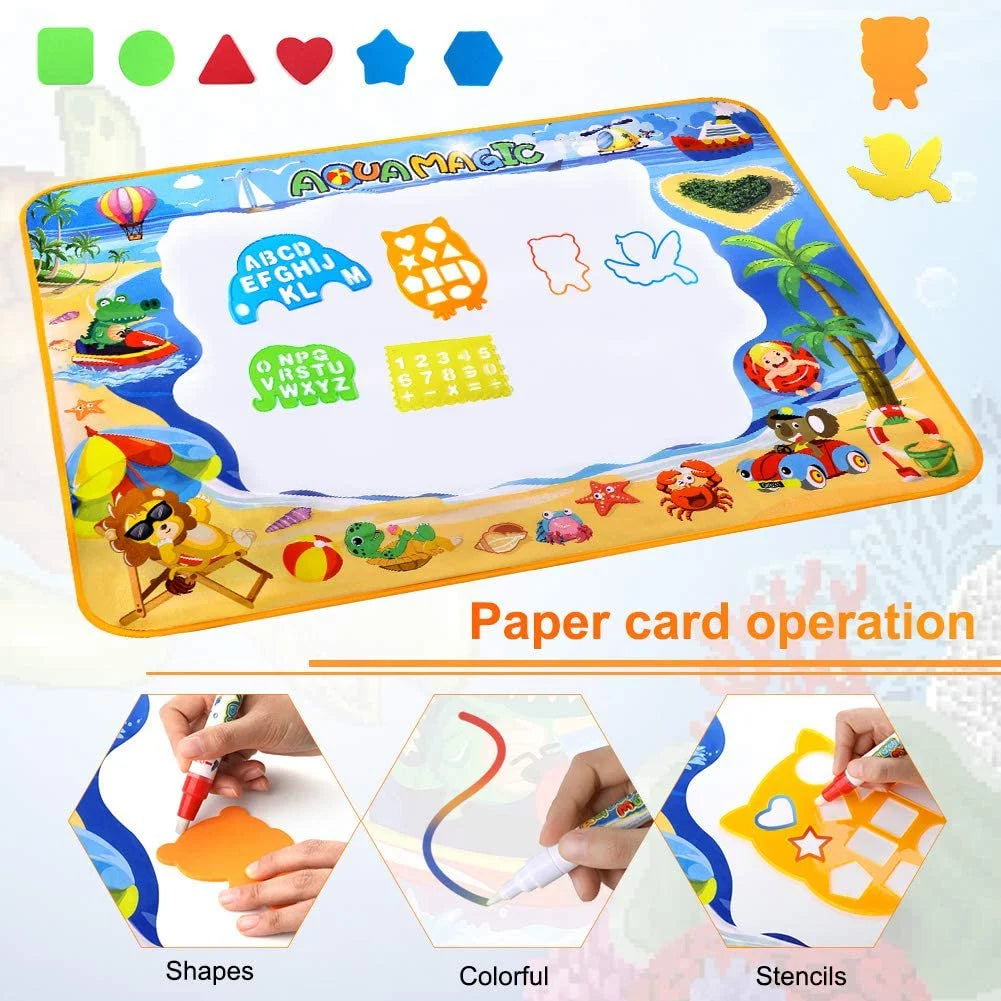 Water Doodle Mat, 40X32 Inches Water s for Toddlers 1-3, Water , Painting Mat Kids Educational Learning Toys 2 3 4 5 6 Year Old Girl Birthday Gifts