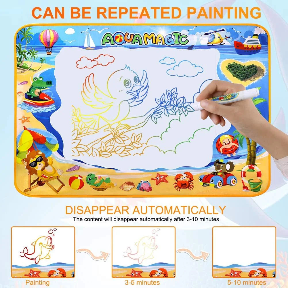 Water Doodle Mat, 40X32 Inches Water s for Toddlers 1-3, Water , Painting Mat Kids Educational Learning Toys 2 3 4 5 6 Year Old Girl Birthday Gifts