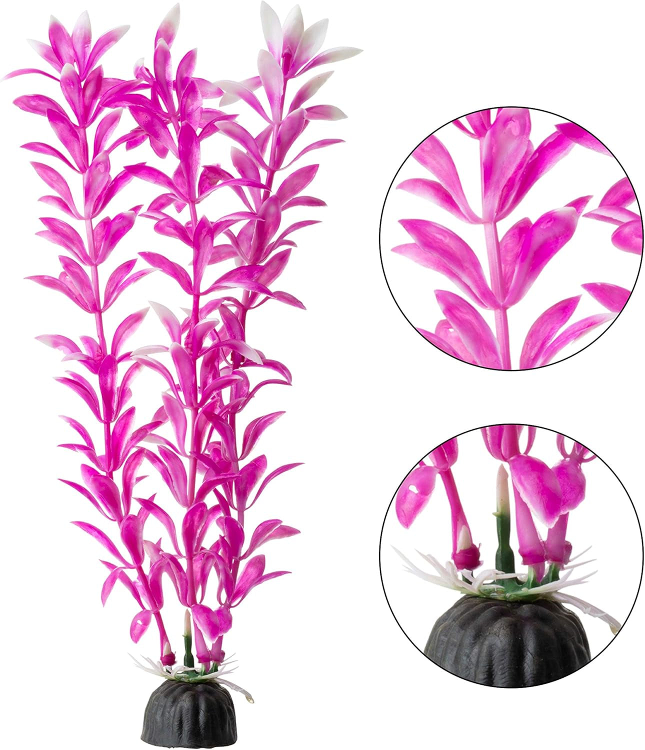 Aquarium Decorations 20 or 23 Pack Lifelike Plastic Decor Fish Tank Plants, Small to Large (20 Pack)