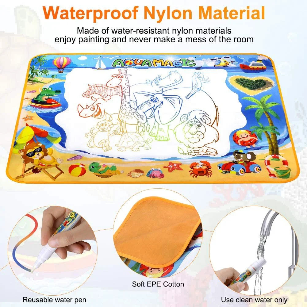 Water Doodle Mat, 40X32 Inches Water s for Toddlers 1-3, Water , Painting Mat Kids Educational Learning Toys 2 3 4 5 6 Year Old Girl Birthday Gifts
