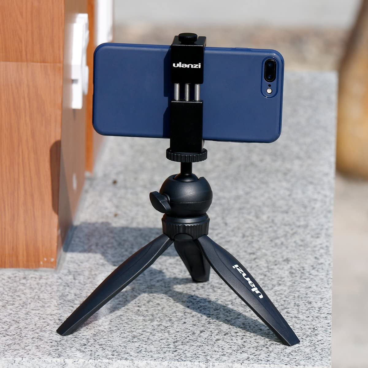 ST-02S Aluminum Phone Tripod Mount W Cold Shoe Mount, Support Vertical and Horizontal, Universal Metal Adjustable Clamp for Iphone 12 11 Pro Xs X Max 8 7 plus Samsung Android Smartphones