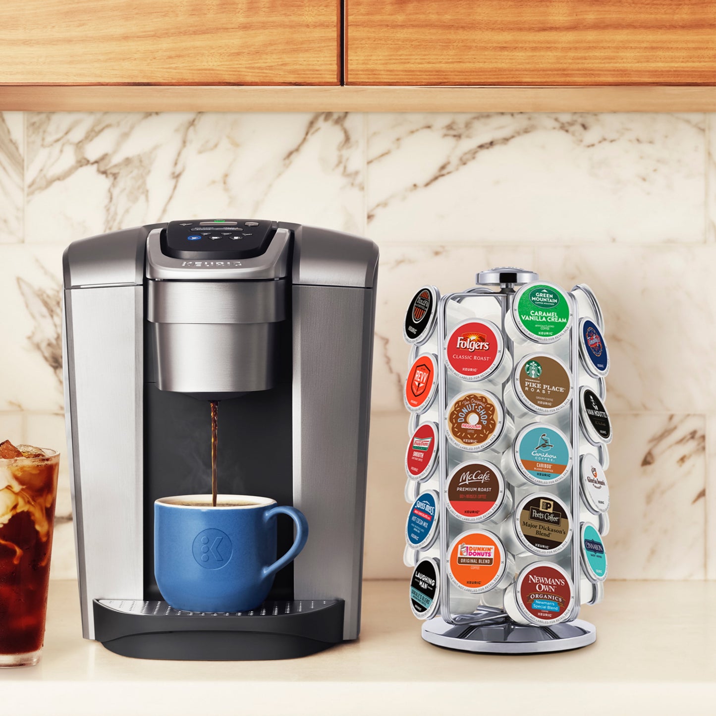 36Ct K-Cup Pod Storage Carousel Coffee Pod Storage Carousel, Holds and Organizes 36 K-Cup Pods, Chrome