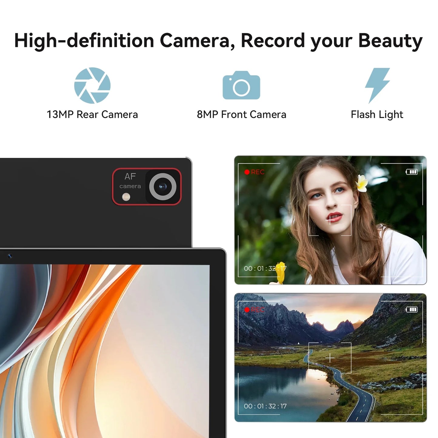 Android 14 Tablet,10 Inch Android Tablet,128Gb+8Gb+1Tb Expand,5G Wifi,Octa-Core,Unisoc T606 Cpu,7000Mah,Bluetooth 5.0,GPS,13MP+8MP Dual Camera,Face Unclock,Hd Display,Touchscreen,Tablet with Keyboard