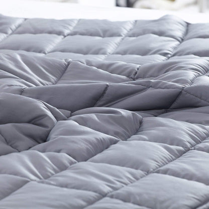 Adult Weighted Blanket Queen Size (15Lbs 60"X80") Heavy Blanket with Premium Glass Beads, (Dark Grey