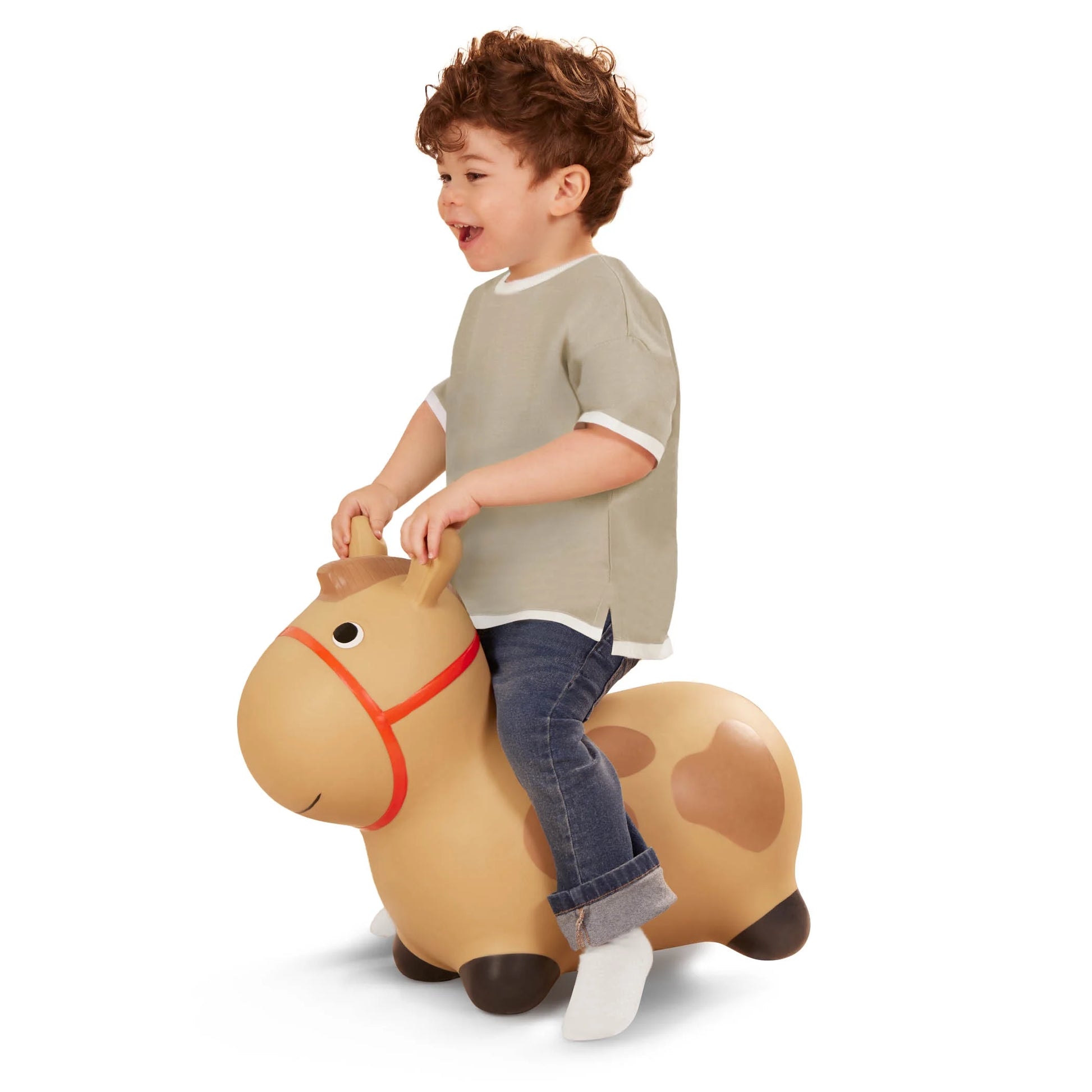 Hoppin’ Pony Inflatable Bouncy Animal Ride-On, Toddler and Preschool Toys