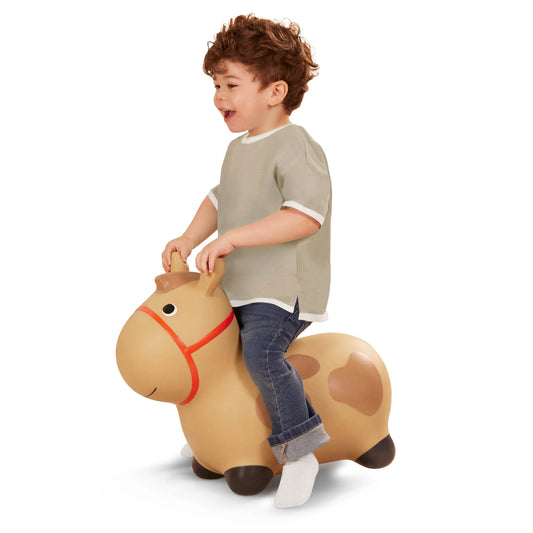 Hoppin’ Pony Inflatable Bouncy Animal Ride-On, Toddler and Preschool Toys