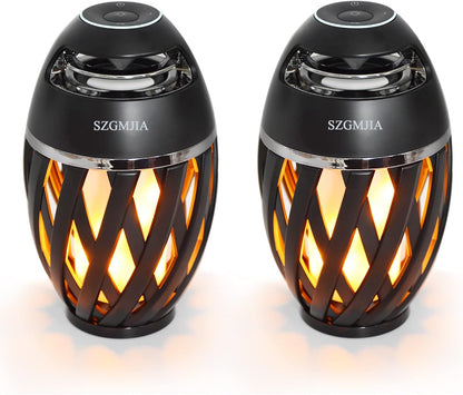 Led Flame Speakers, Flame Torch Atmosphere Speaker Bluetooth 4.2 Wireless Portable Outdoor HD Audio Waterproof Speaker