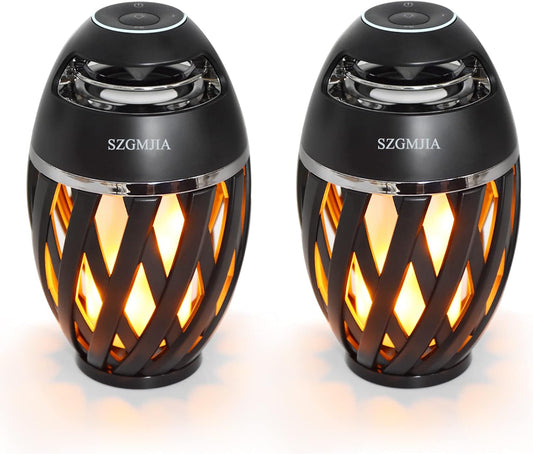 Led Flame Speakers, Flame Torch Atmosphere Speaker Bluetooth 4.2 Wireless Portable Outdoor HD Audio Waterproof Speaker