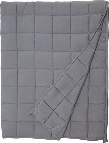 Adult Weighted Blanket Queen Size (15Lbs 60"X80") Heavy Blanket with Premium Glass Beads, (Dark Grey