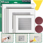 10 Pack Drywall Repair Patches Kit, 4/6/8Inch, Aluminum Self-Adhesive Mesh Gray