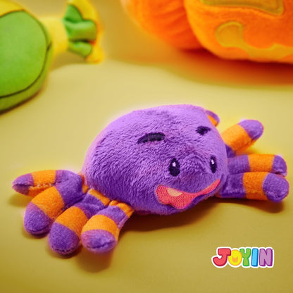 8 Pcs Halloween Basket with Stuffed Plush,Halloween Gift Basket Stuffers for Baby Kids Toddler,Halloween Toys,Halloween Pumpkin Decorations