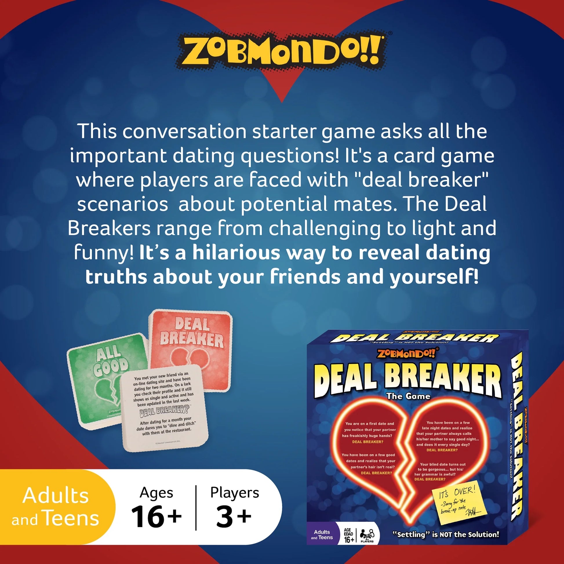 Deal Breaker Adult Card Game for Date Night or Parties, Ages 16+