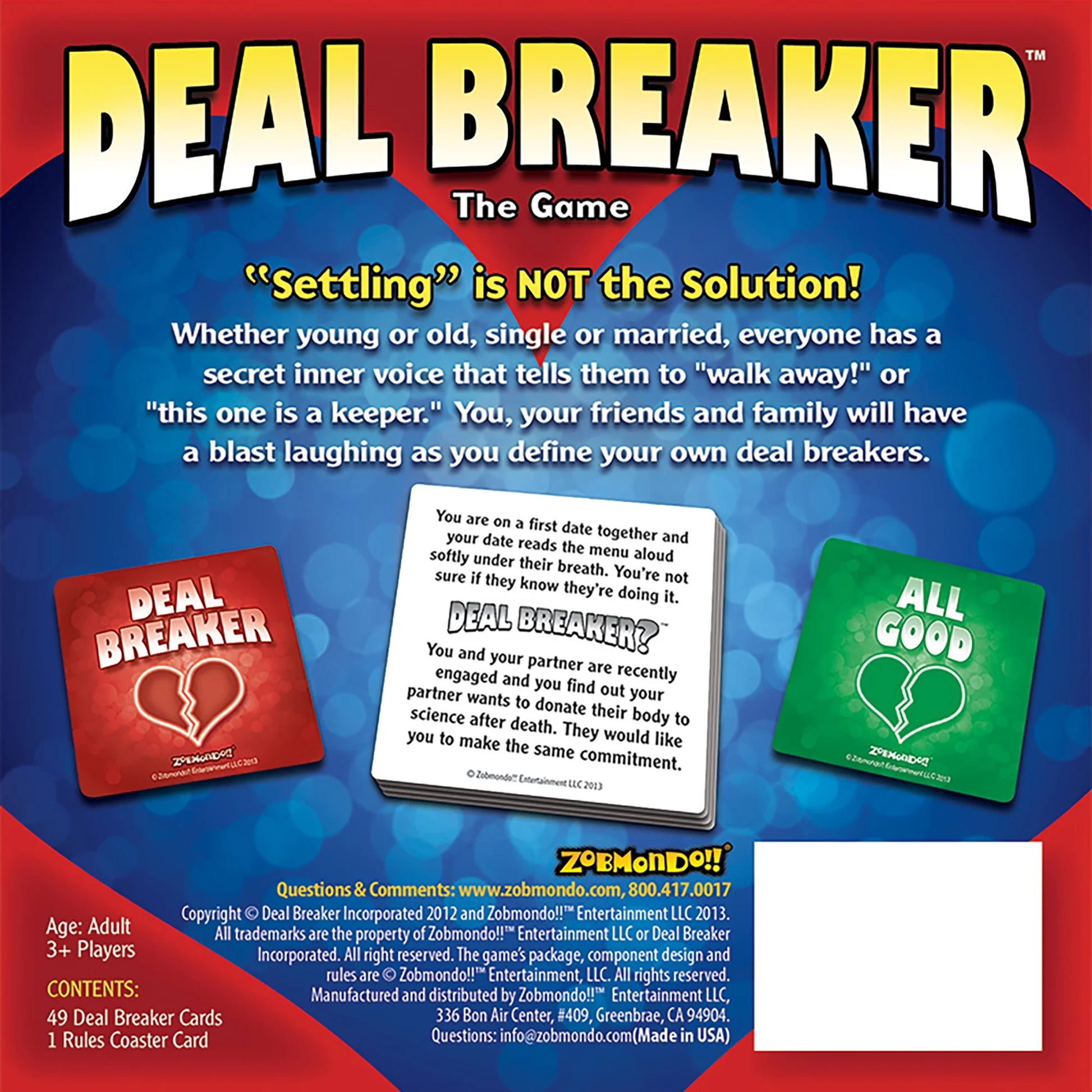 Deal Breaker Adult Card Game for Date Night or Parties, Ages 16+