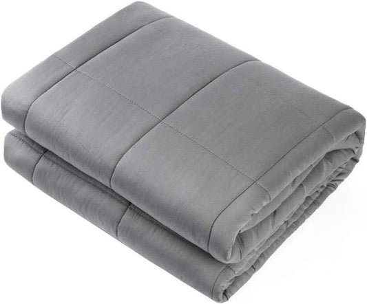 Adult Weighted Blanket Queen Size (15Lbs 60"X80") Heavy Blanket with Premium Glass Beads, (Dark Grey