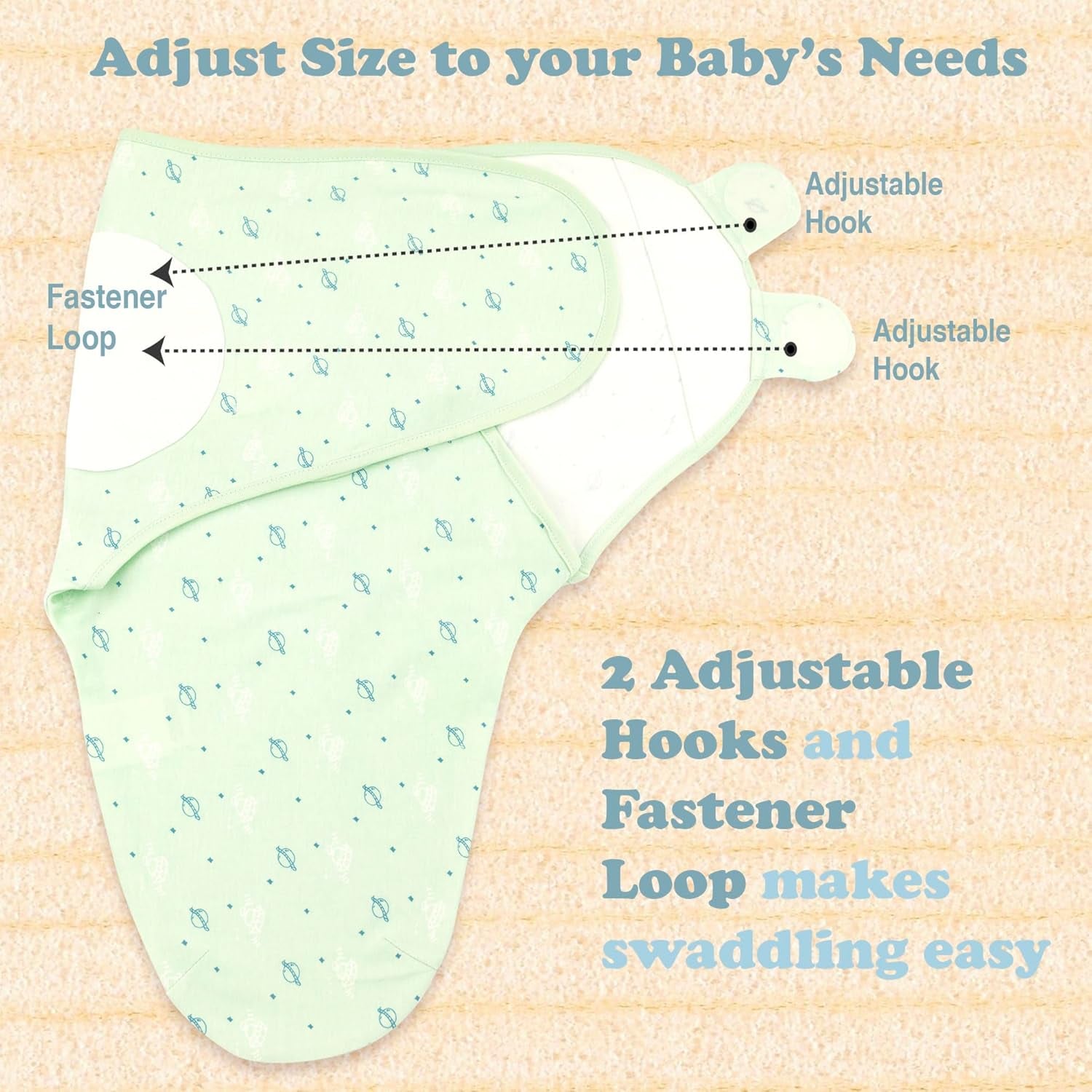 Swaddles for Newborns – 3-Pack Infant Swaddles 0-3 Months – Adjustable Newborn Swaddle Sleep Sack – Soft Organic Cotton Baby Wrap for Safe & Cozy Sleep
