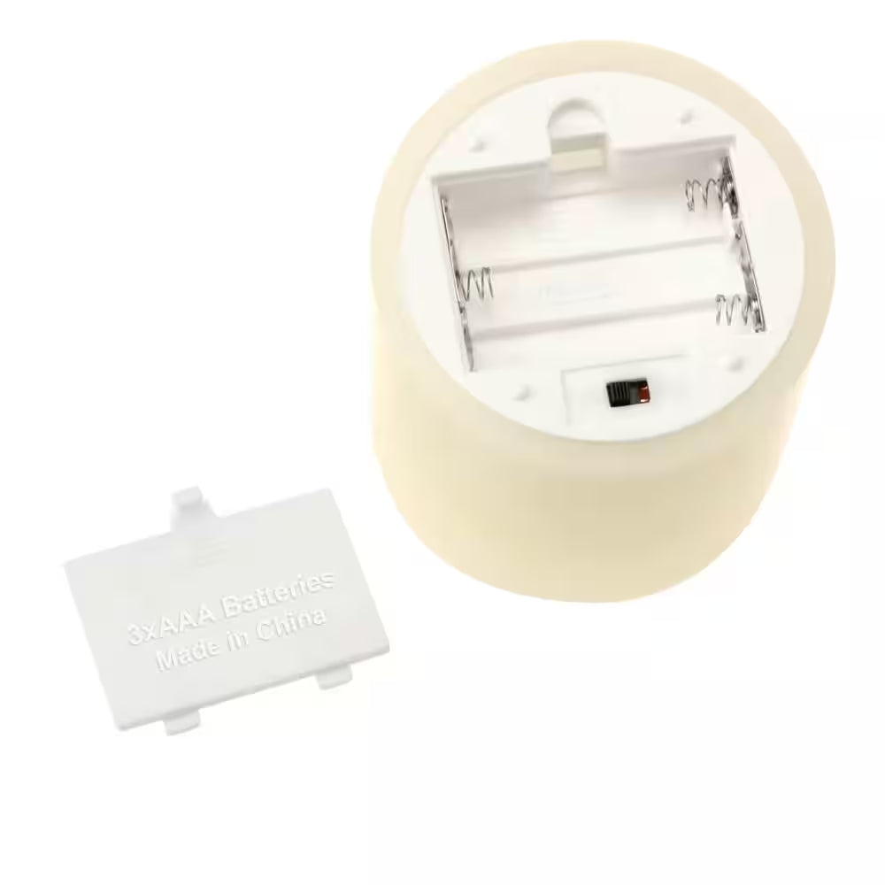 Ivory 3X3 Real Wax LED Candle Set (6 Pk)
