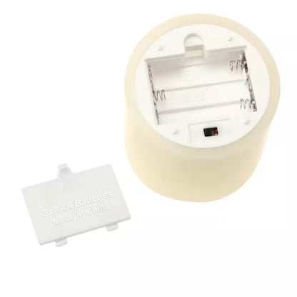 Ivory 3X3 Real Wax LED Candle Set (6 Pk)