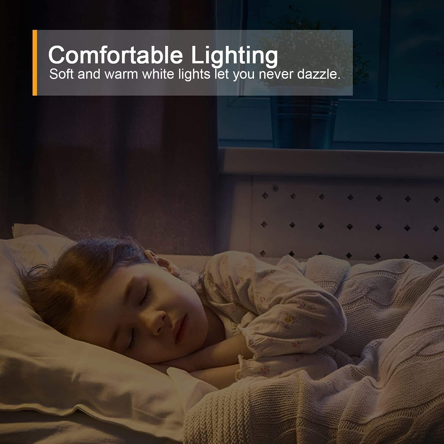 Rechargeable Battery Night Light with Motion Sensor, Portable Mini Warm White LED Stick-On Closet Light, Adjustable Brightness for Bathroom, Bedroom, Kitchen, Cabinet, Stairs, Hallway, 2-Pack