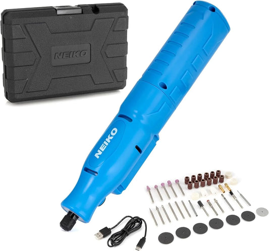 10581A Cordless Rotary Tool Kit, 46 Piece 3.6V Electric Engraving Pen, 1/8" Collet Rechargeable Mini Grinder, Handheld Mini Sander, 44Pc Power Rotary Tools Accessory Kit, Quick Change