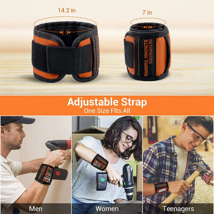 Magnetic Wristband, Perfect Stocking Stuffers for Men, Tool Belt Magnetic Wristband for Holding Screws, Nails, Drill Bits, Cool Gifts Gadgets for Men, Women, Dad, Husband, Carpenters