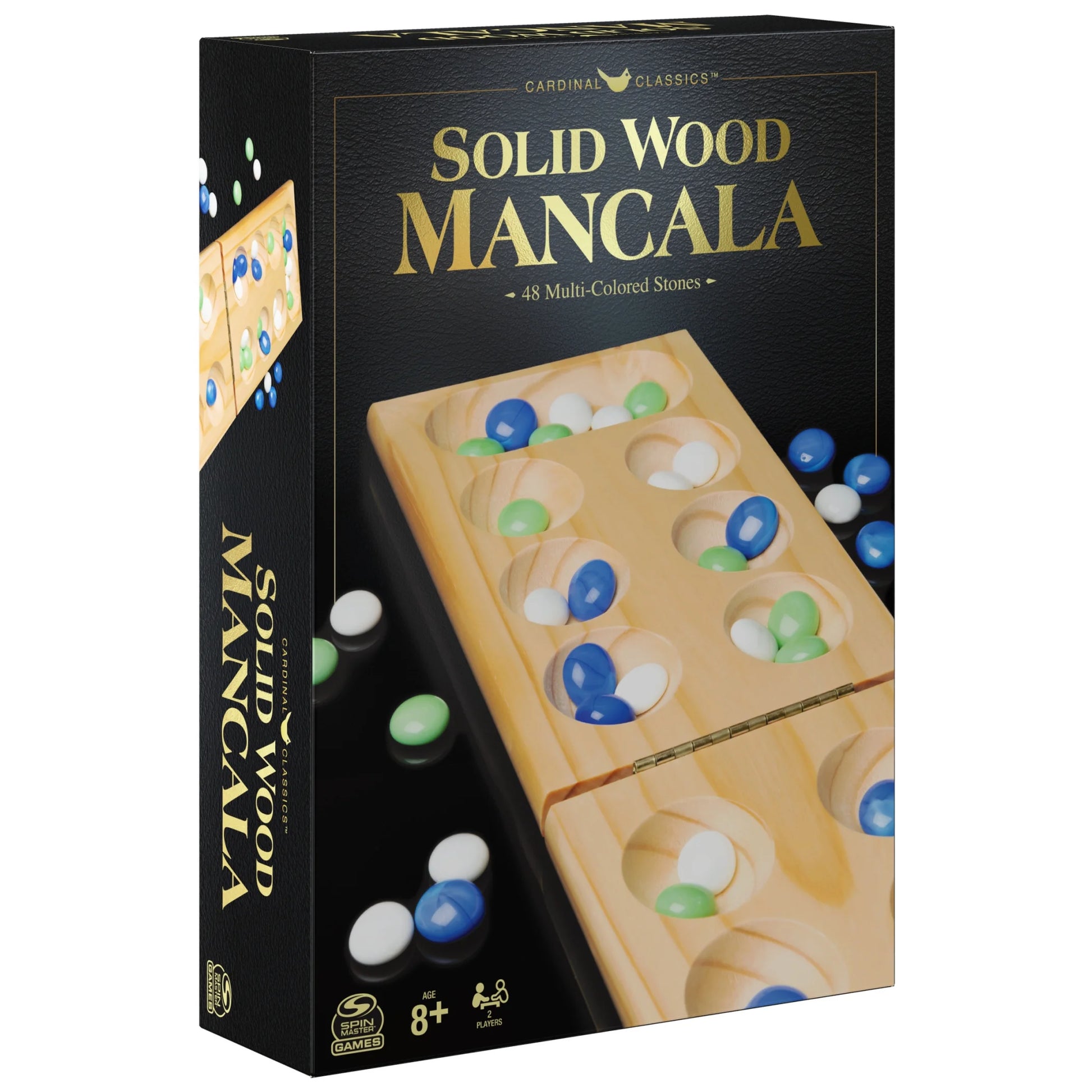 Spin Master Games, Mancala Strategy Board Game with Wood Board, for Ages 8+