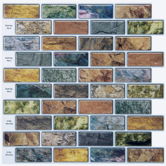 12" X 12" Self-Adhesive Kitchen Backsplash Tile, Peel and Stick Backsplash Tile for Kitchen,Rv(10 Pack)