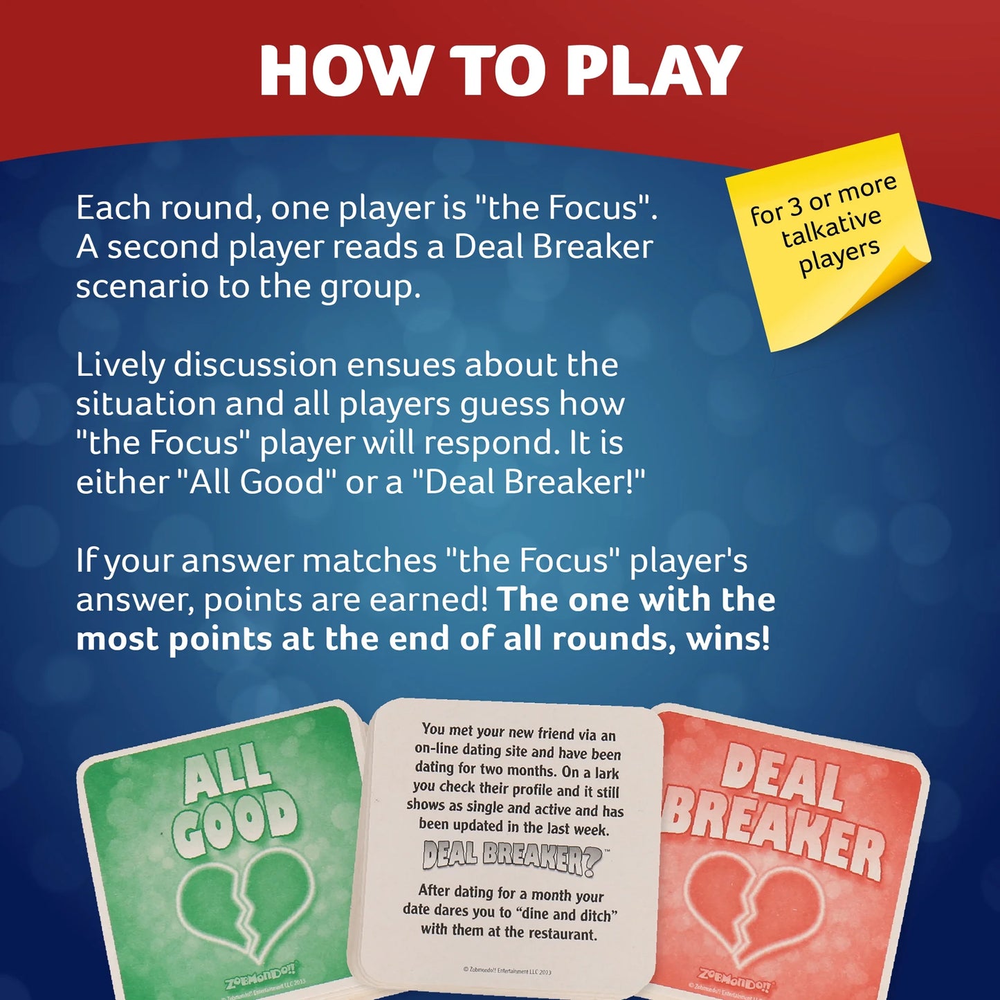 Deal Breaker Adult Card Game for Date Night or Parties, Ages 16+