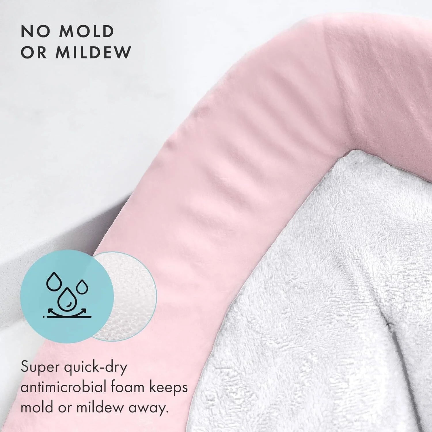 Baby Bath Seat, Baby Bathtub Pad for Newborn Infants to Toddler 0 to 6 Months and Up,Pink