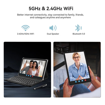 Android 14 Tablet,10 Inch Android Tablet,128Gb+8Gb+1Tb Expand,5G Wifi,Octa-Core,Unisoc T606 Cpu,7000Mah,Bluetooth 5.0,GPS,13MP+8MP Dual Camera,Face Unclock,Hd Display,Touchscreen,Tablet with Keyboard