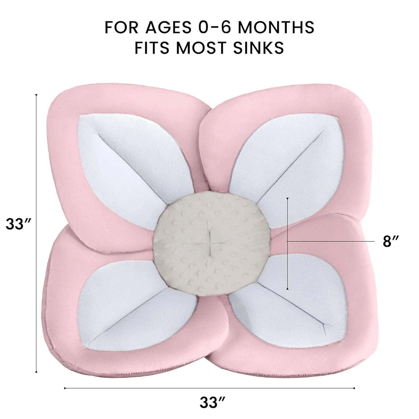 Baby Bath Seat, Baby Bathtub Pad for Newborn Infants to Toddler 0 to 6 Months and Up,Pink