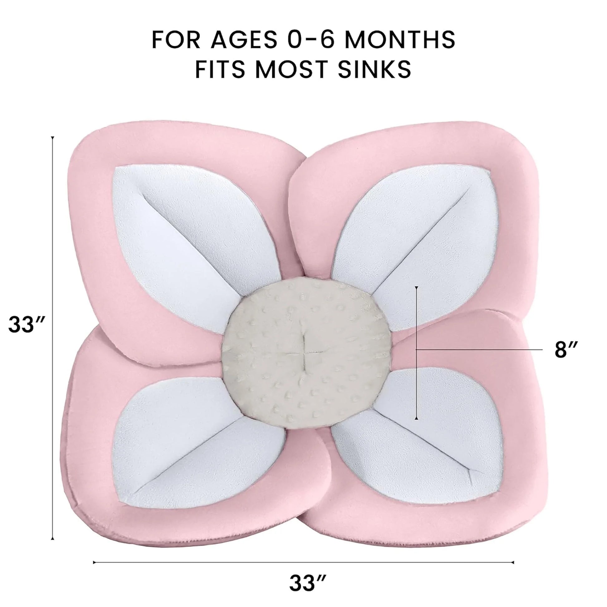Baby Bath Seat, Baby Bathtub Pad for Newborn Infants to Toddler 0 to 6 Months and Up,Pink