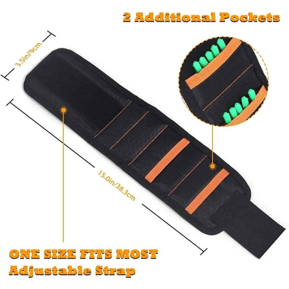Magnetic Wristband, Perfect Stocking Stuffers for Men, Tool Belt Magnetic Wristband for Holding Screws, Nails, Drill Bits, Cool Gifts Gadgets for Men, Women, Dad, Husband, Carpenters