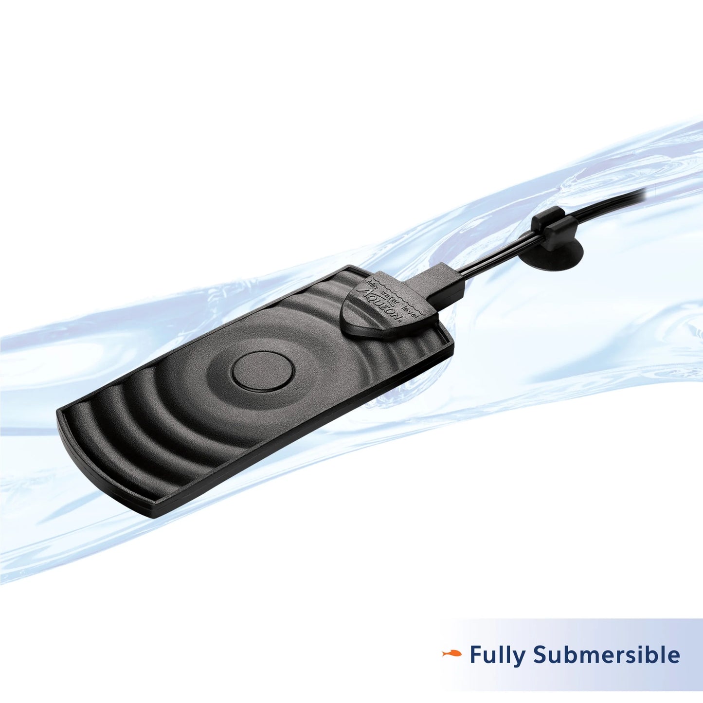 Submersible Aquatic Flat Heater, up to 10 Gallons, Black, 15 Watts